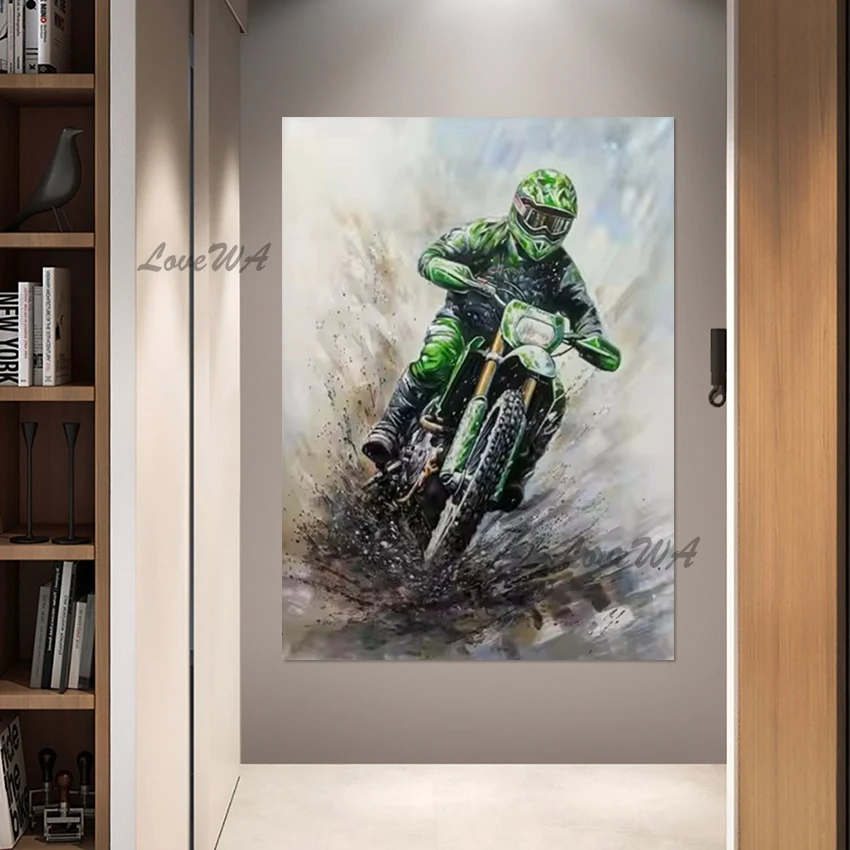 Modern Figure Oil Paintings, 3D Motorcycle Rider Abstract Hand Drawing Picture, Acrylic Decor Art Wall, Frameless Canvas Artwork
Modern Figure Oil Paintings, 3D Motorcycle Rider Abstract Hand Drawing Picture, Acrylic Decor Art Wall, Frameless Canvas Artwork