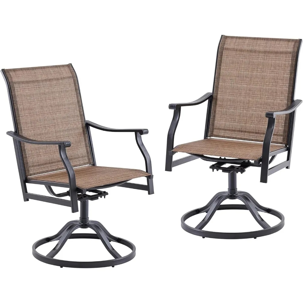 Outdoor Dining Chairs Set of 2, 360°Swivel Patio Dining Chair with Textilene Fabric, Outdoor Metal Armchair All Weather Resista
Outdoor Dining Chairs Set of 2, 360°Swivel Patio Dining Chair with Textilene Fabric, Outdoor Metal Armchair All Weather Resista