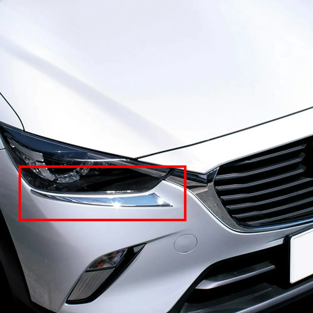 Chrome Headlight Eyebrows Stickers Trim Cover Lid For 2016-2024 Mazda CX3 CX-3 DK Head Light Molding Accessories
Chrome Headlight Eyebrows Stickers Trim Cover Lid For 2016-2024 Mazda CX3 CX-3 DK Head Light Molding Accessories