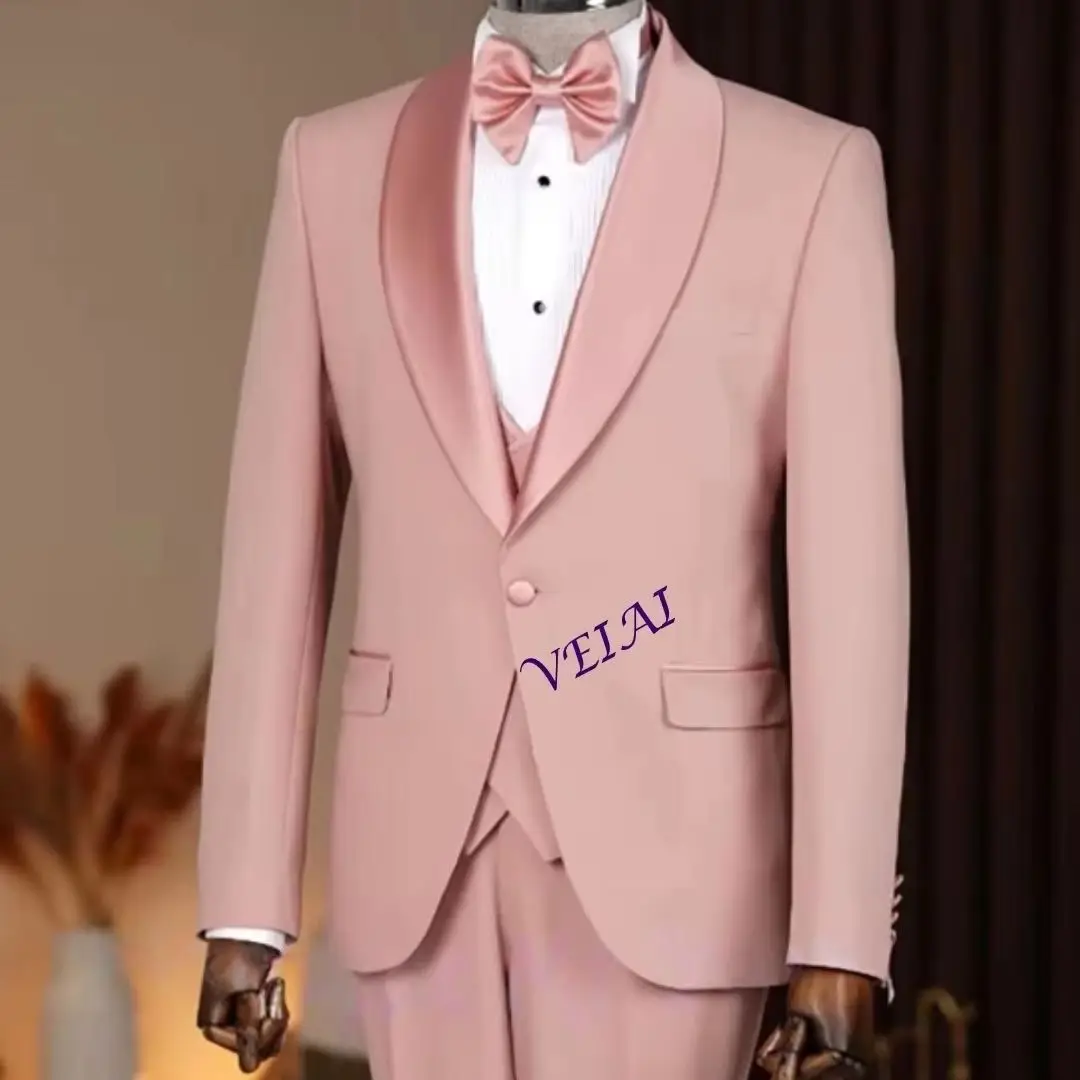 Customized Pink Shawl Lapel Tuxedo 3-Piece Set Elegant Men's Formal Suit for Wedding Groom Attire Prom Dinner Party
Customized Pink Shawl Lapel Tuxedo 3-Piece Set Elegant Men's Formal Suit for Wedding Groom Attire Prom Dinner Party