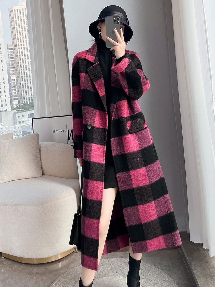 Double-Sided Woolen Plaid Coat Ele Commuter Long Suit Jaet Women's Faion Autumn Winter New Arrival Casual Chic
Double-Sided Woolen Plaid Coat Ele Commuter Long Suit Jaet Women's Faion Autumn Winter New Arrival Casual Chic