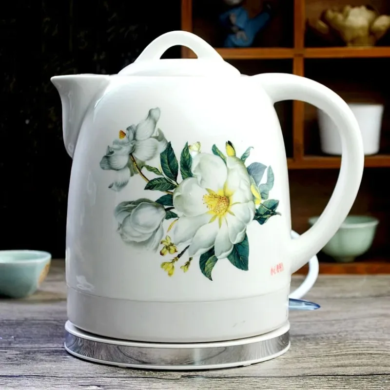 Jingdezhen Ceramic Water Kettle Anti-Dry Boil Protection Large Capacity Electric Pot for Tea Brewing or Home Use
Jingdezhen Ceramic Water Kettle Anti-Dry Boil Protection Large Capacity Electric Pot for Tea Brewing or Home Use