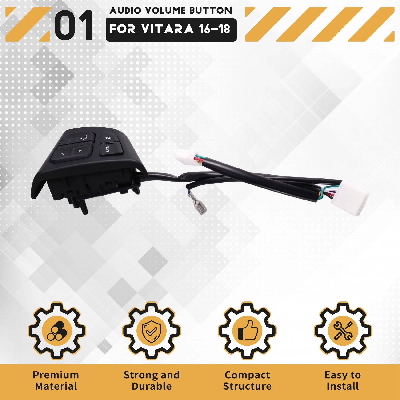 For Grand Vitara Swift SX4 Vitara 2016-2018 Steering Wheel Audio Volume Button 6 Pin Car Part
For Grand Vitara Swift SX4 Vitara 2016-2018 Steering Wheel Audio Volume Button 6 Pin Car Part