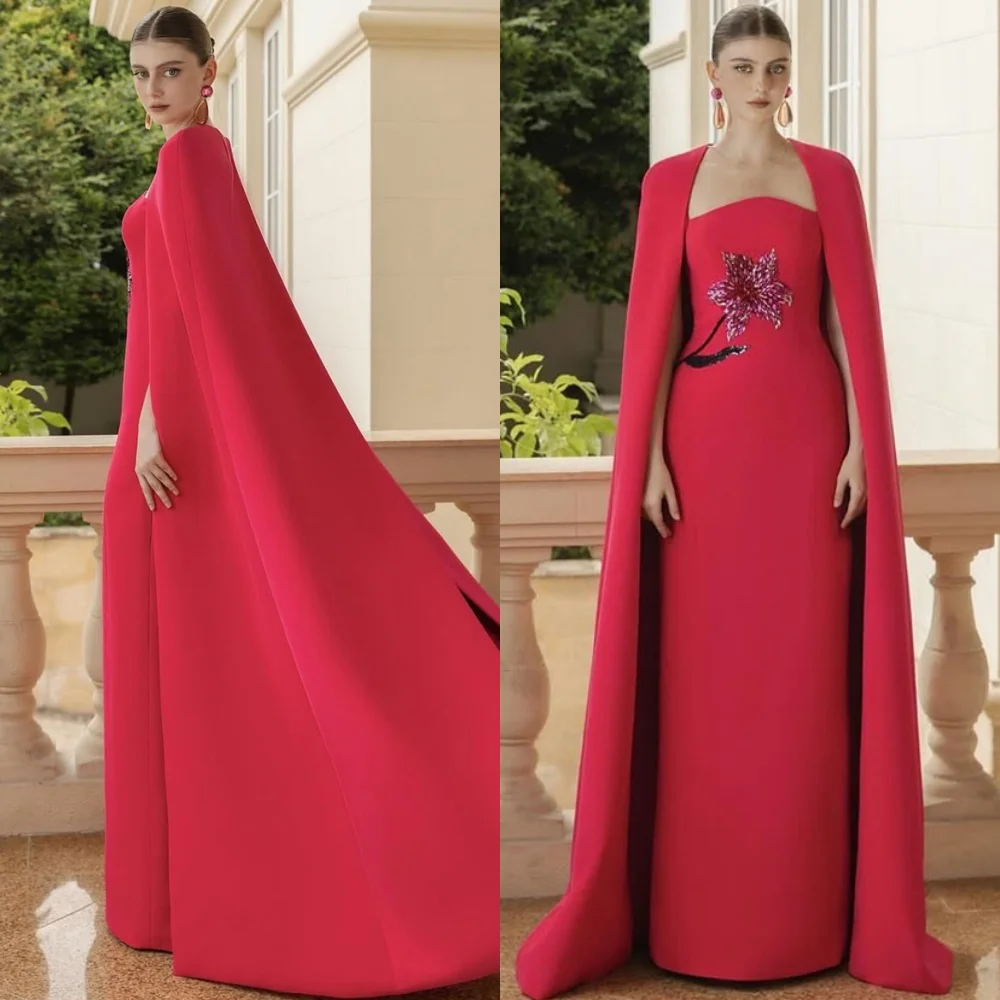 Customized Temperament Red Jersey Evening Dresses Classic Strapless Flowers Homecoming Dresses Soft Special Occasion Gowns
Customized Temperament Red Jersey Evening Dresses Classic Strapless Flowers Homecoming Dresses Soft Special Occasion Gowns