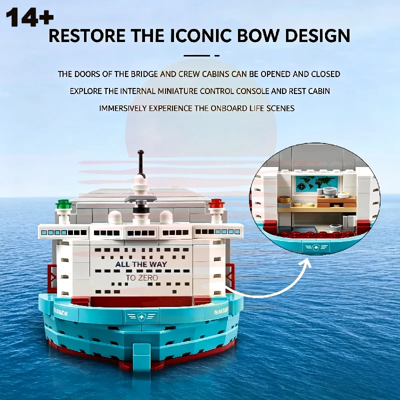 Hottest 1516pcs Large Dual-fuel Container Ship Building Blocks Durable Assembly Christmas Gifts Office Table Decor
Hottest 1516pcs Large Dual-fuel Container Ship Building Blocks Durable Assembly Christmas Gifts Office Table Decor