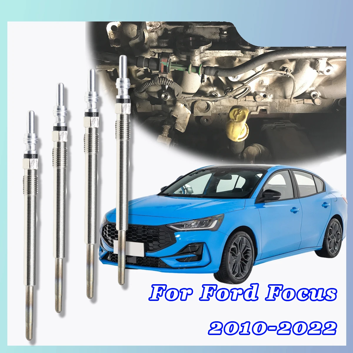 5V Diesel Heater Nickel Plating Glow Plugs 1682276 1703269 1824690 9683195280 For Ford Focus 2010-2022 1.5 1.6 TDCi 2.0 TDCi
5V Diesel Heater Nickel Plating Glow Plugs 1682276 1703269 1824690 9683195280 For Ford Focus 2010-2022 1.5 1.6 TDCi 2.0 TDCi