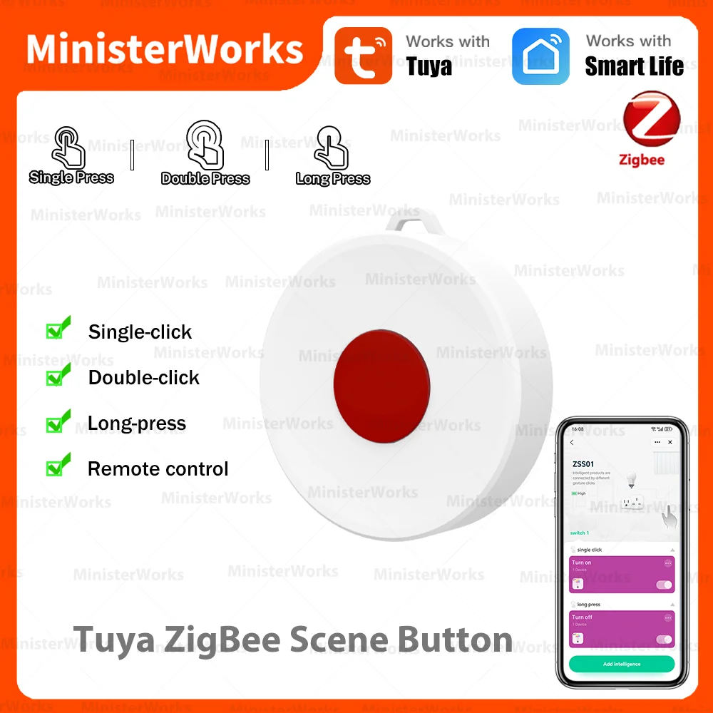 Tuya ZigBee Scene Button IP65 Waterproof Wireless Switch Button Home Automation Smart Linkage Work With Smart Life
Tuya ZigBee Scene Button IP65 Waterproof Wireless Switch Button Home Automation Smart Linkage Work With Smart Life