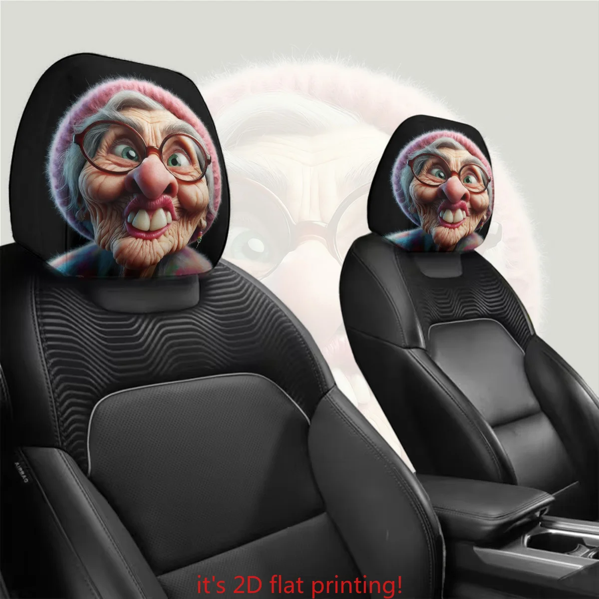 ITECHJOY 2pcs Funny Grandma Printed Car Headrest Covers | No Filling, Easy to Install & Wash | Perfect for Travel, Daily Commu
ITECHJOY 2pcs Funny Grandma Printed Car Headrest Covers | No Filling, Easy to Install & Wash | Perfect for Travel, Daily Commu