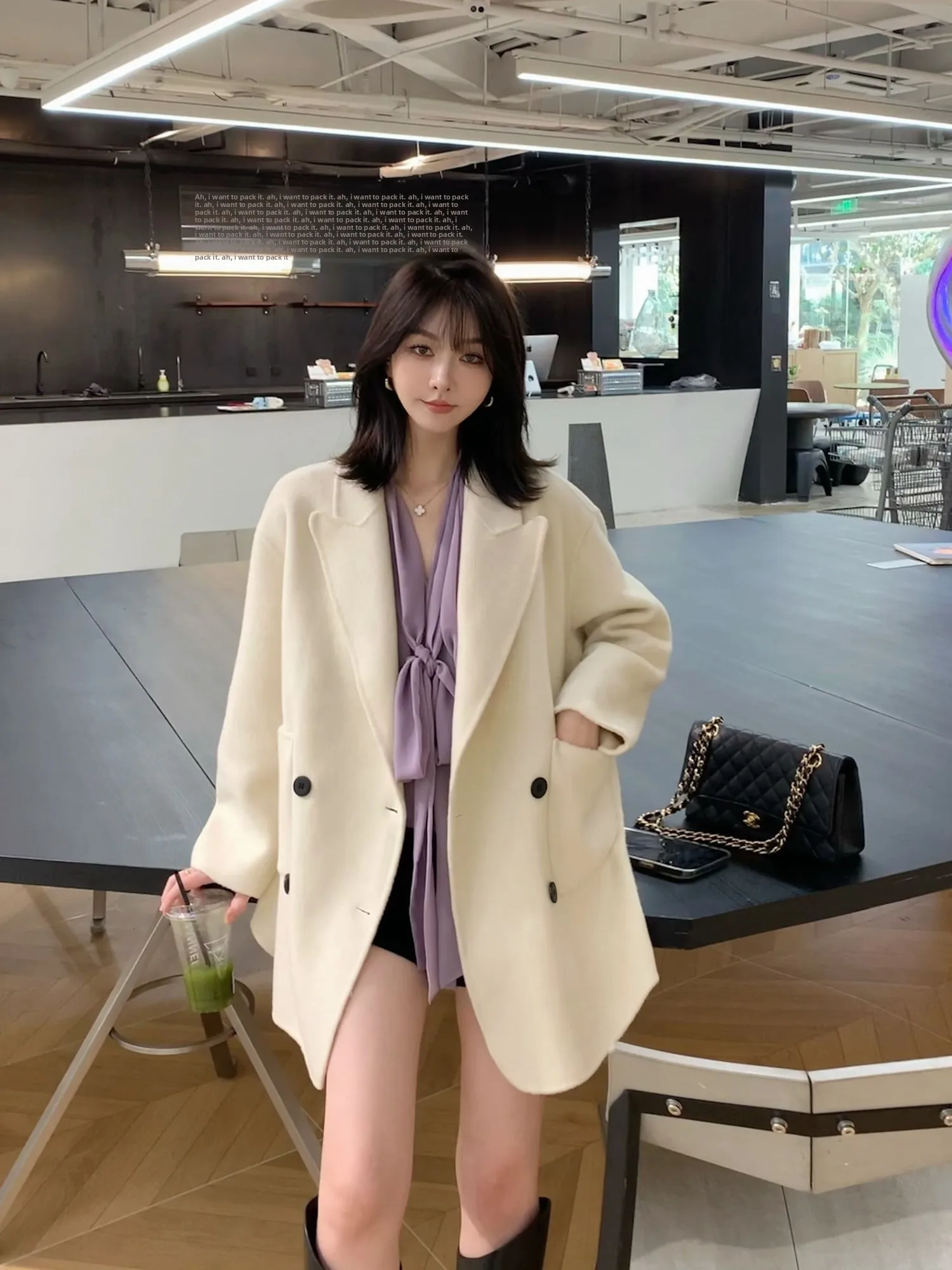 Двустороннее шерстяное повседневное корейское женское пальто, белое пальто, маленький размер, осенне-зимняя модная верхняя одежда
Двустороннее шерстяное повседневное корейское женское пальто, белое пальто, маленький размер, осенне-зимняя модная верхняя одежда