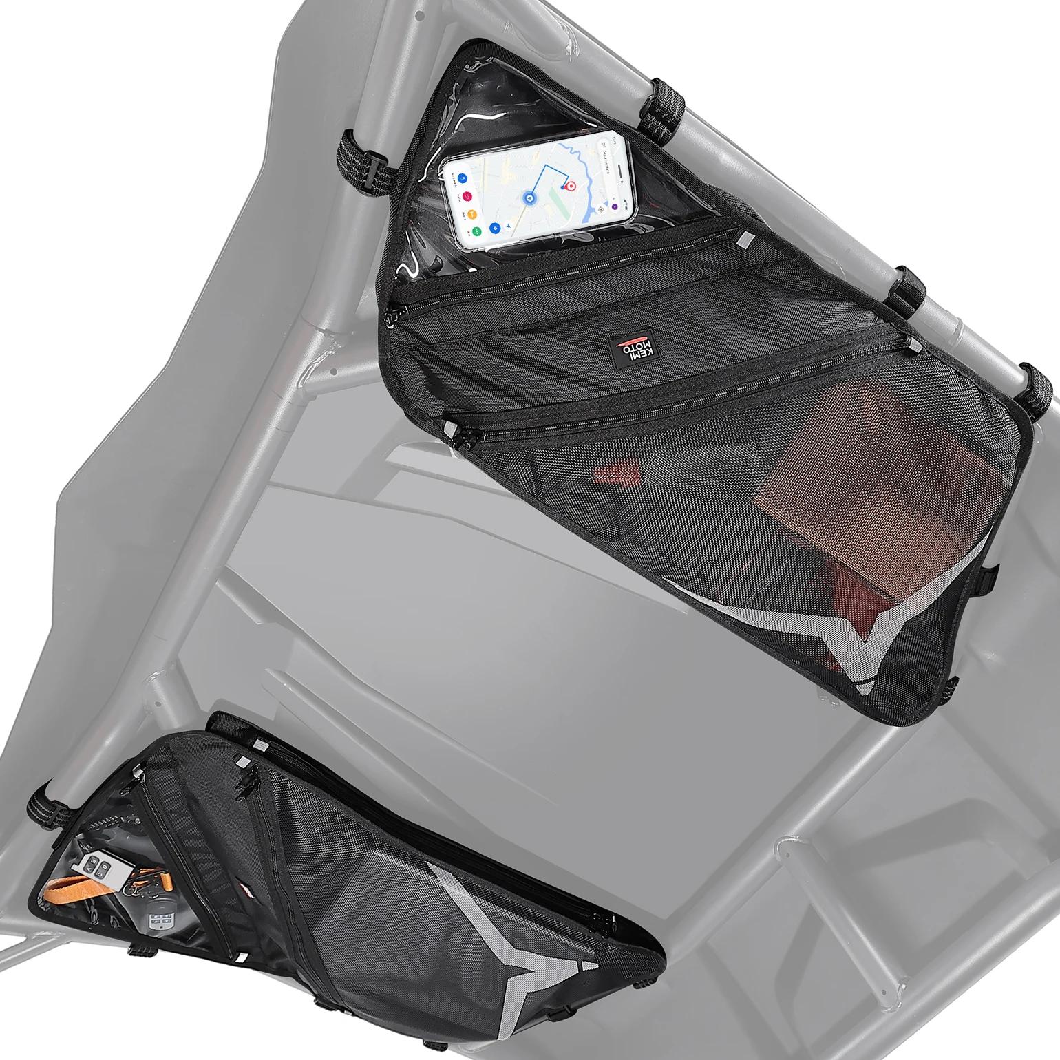 For CFMOTO ZForce 500 800 Trail 800 EX 1000 2014+ UTV 2 Packs Overhead Roof Storage Bag with Transparent Triangle Bag
For CFMOTO ZForce 500 800 Trail 800 EX 1000 2014+ UTV 2 Packs Overhead Roof Storage Bag with Transparent Triangle Bag