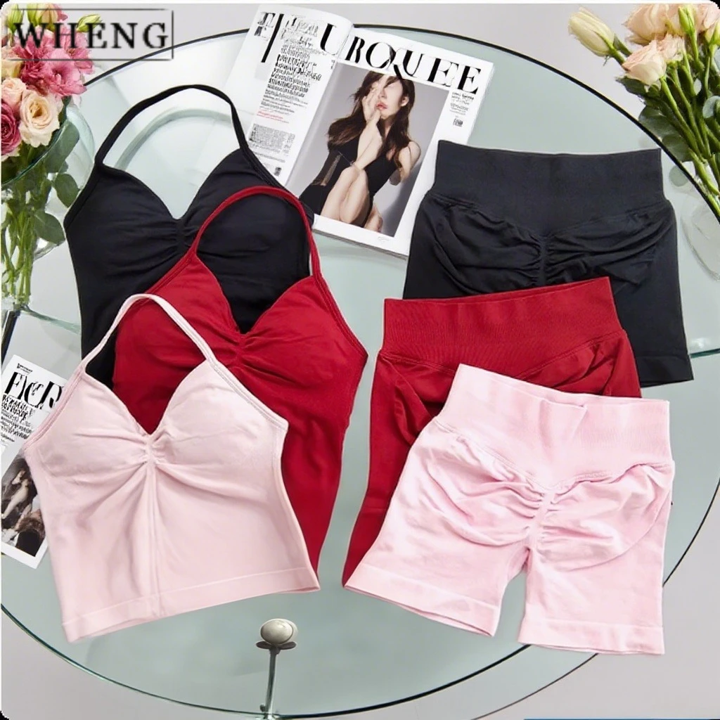 WHENG женский комплект для йоги из 2 предметов, бесшовная ударная майка на шнуровке, спортивные шорты с царапинами, спортивная одежда, женская одежда 
WHENG женский комплект для йоги из 2 предметов, бесшовная ударная майка на шнуровке, спортивные шорты с царапинами, спортивная одежда, женская одежда