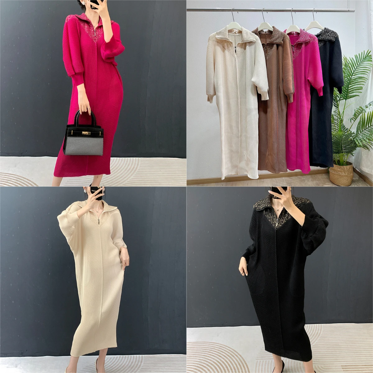 Miyake Pleated 2025 Women's Autumn and Winter New Item, Lapel, Fashionable and Elegant Pleated Long Dress for Women Pleated
Miyake Pleated 2025 Women's Autumn and Winter New Item, Lapel, Fashionable and Elegant Pleated Long Dress for Women Pleated