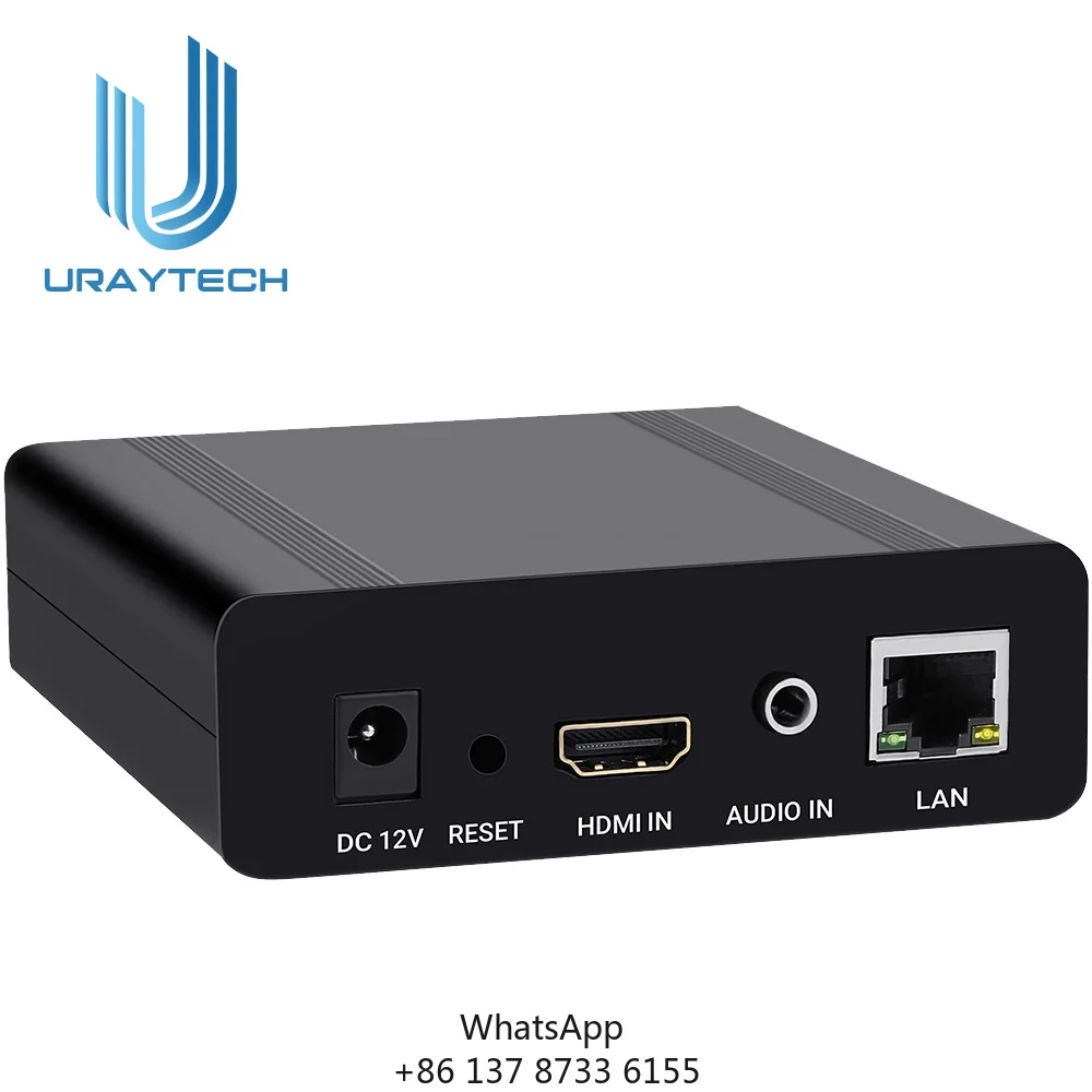 URayTech Portable HEVC H.265 H.264 1080P HD HDMI To IP Video Audio Streaming Encoder With RTSP RTMPS HLS SRT UDP MP4 HTTP
URayTech Portable HEVC H.265 H.264 1080P HD HDMI To IP Video Audio Streaming Encoder With RTSP RTMPS HLS SRT UDP MP4 HTTP