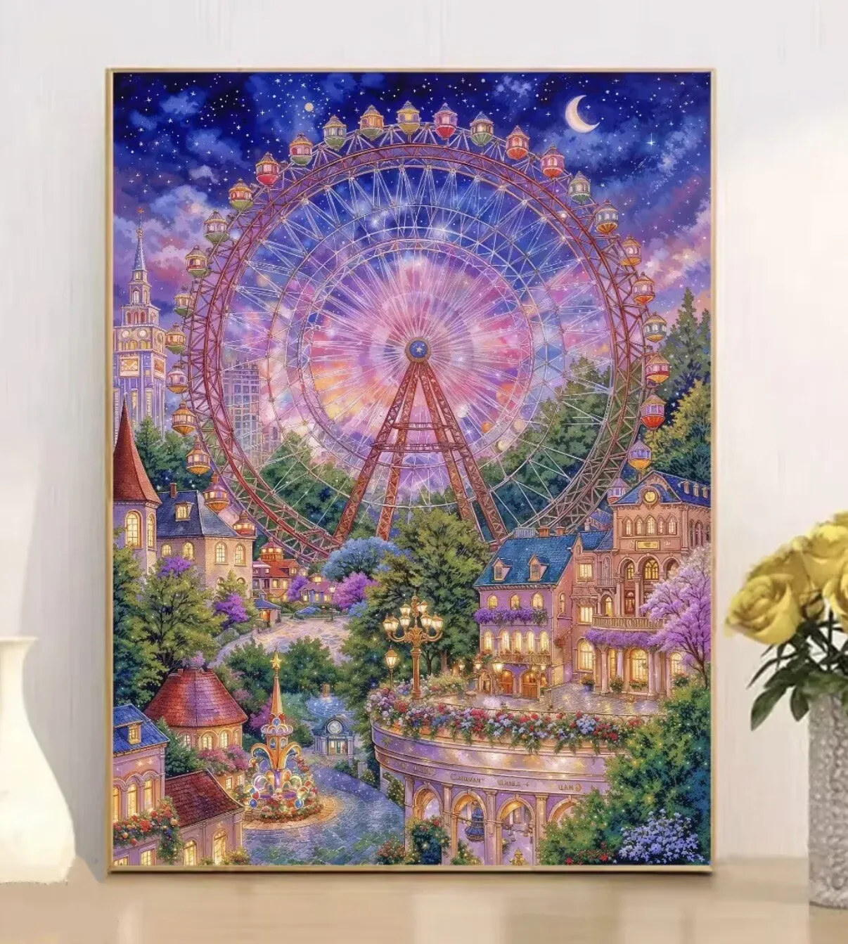 9CT 115x90cm Ferris wheel Printed Kits Cross Stitch Embroidery DIY Needlework Set Crafts With Needles Threads 78 Colors
9CT 115x90cm Ferris wheel Printed Kits Cross Stitch Embroidery DIY Needlework Set Crafts With Needles Threads 78 Colors