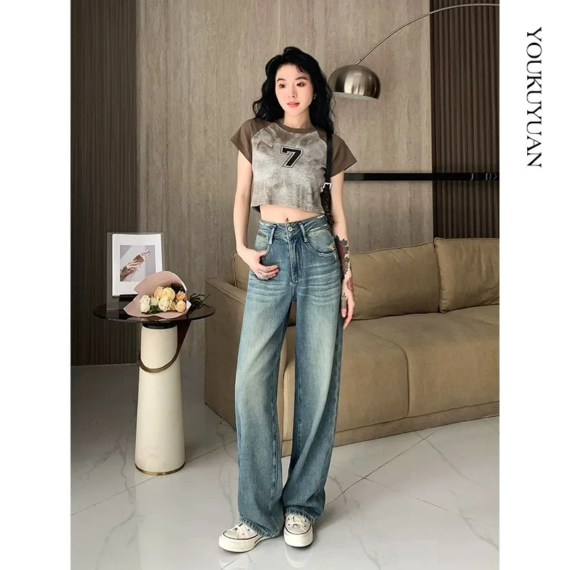 Retro Blue High Waist Wide Leg Denim Jeans Women's Initial Autumn 2023 New Draping Slimming Narrow Version Floor-Length Strai...
Retro Blue High Waist Wide Leg Denim Jeans Women's Initial Autumn 2023 New Draping Slimming Narrow Version Floor-Length Strai...