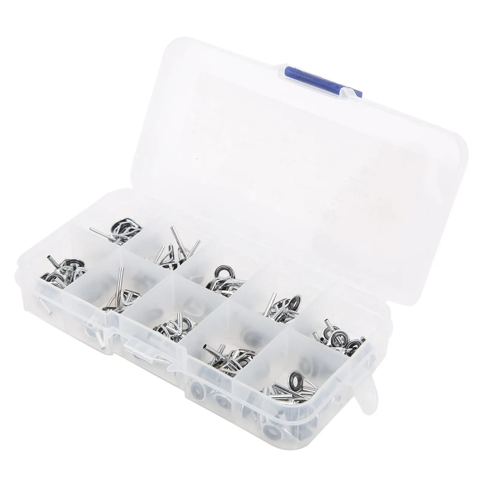 100PCS Fishing Rod Guide Set - Stainless Steel & Ceramic Eye Rings, Wire Tip Kit for Anglers
100PCS Fishing Rod Guide Set - Stainless Steel & Ceramic Eye Rings, Wire Tip Kit for Anglers