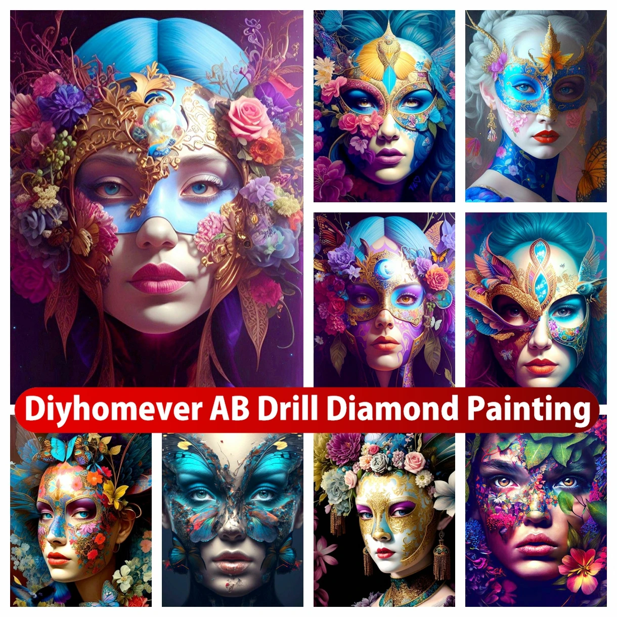 Mask Woman AB Drill Diamond Painting Mosaic Cross Stitch Fantasy Butterfly Art Embroidery Handmade Rhinestones Home Decor Gift
Mask Woman AB Drill Diamond Painting Mosaic Cross Stitch Fantasy Butterfly Art Embroidery Handmade Rhinestones Home Decor Gift