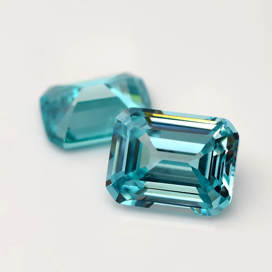 New Paraiba Blue Gemstone Emerald Cut AAAAA+ Top Quality Cubic Zirconia Stones Loose Gemstone for Jewelry Making
New Paraiba Blue Gemstone Emerald Cut AAAAA+ Top Quality Cubic Zirconia Stones Loose Gemstone for Jewelry Making