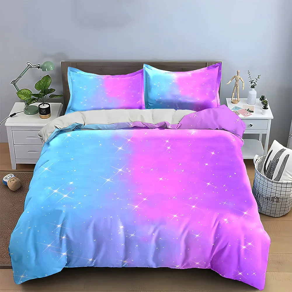 "Sparkling Gradient Decorative Backdrop" Soft Skin-Friendly Bedding Set Includes 1 Duvet Cover And 2 Pillowcase, Gift
"Sparkling Gradient Decorative Backdrop" Soft Skin-Friendly Bedding Set Includes 1 Duvet Cover And 2 Pillowcase, Gift