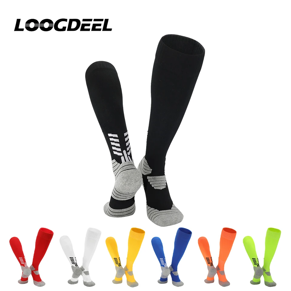 Loogdeel 1Pair Professional Anti-Slip Soccer Knee High Socks Rubber Block Towel Bottom Long Football Hockey Sports Grip Socks
Loogdeel 1Pair Professional Anti-Slip Soccer Knee High Socks Rubber Block Towel Bottom Long Football Hockey Sports Grip Socks