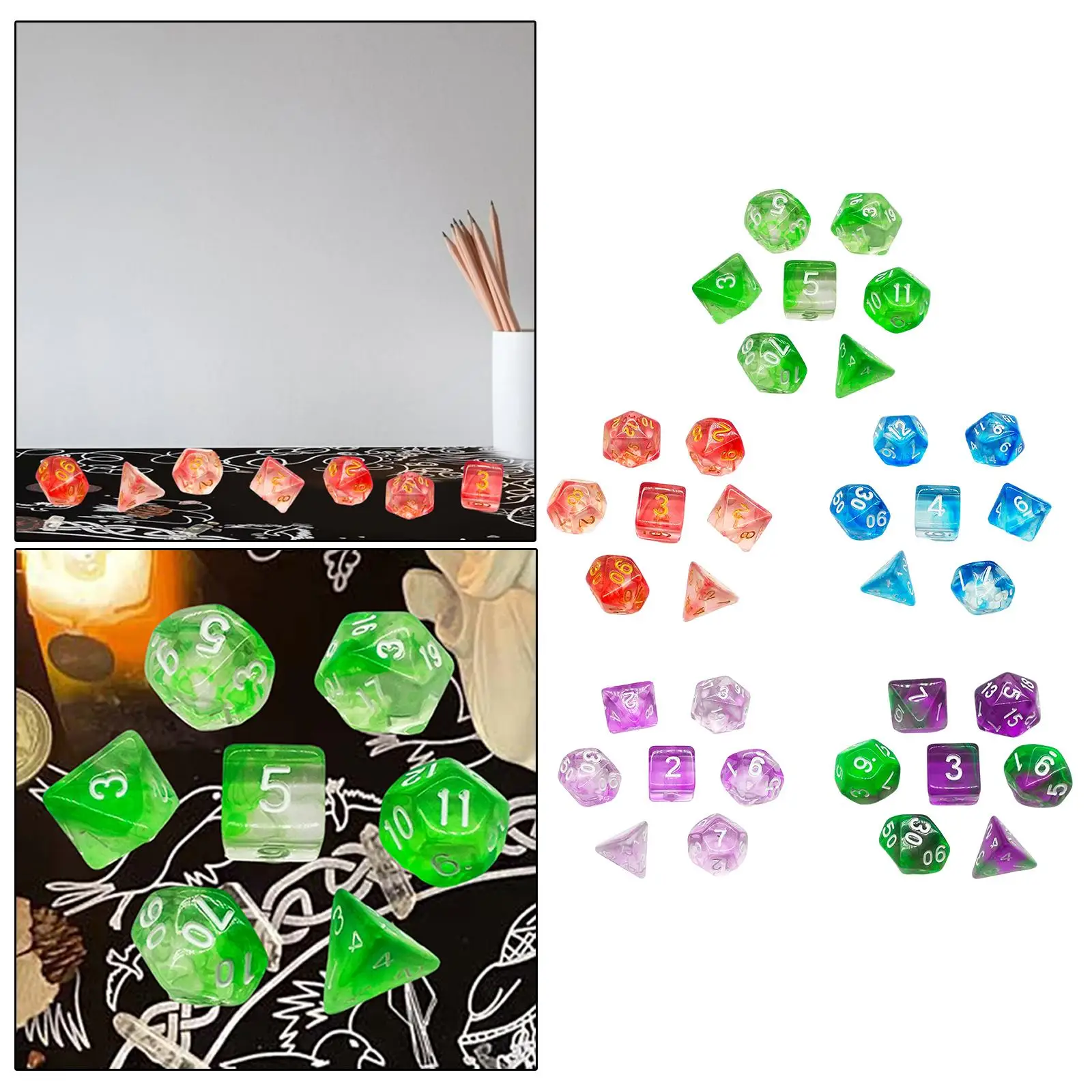 Set of 7 Painted Polyhedral Dice Novelty Casino Accessories Party Supply Party
Set of 7 Painted Polyhedral Dice Novelty Casino Accessories Party Supply Party