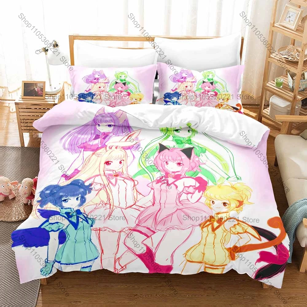 Classic Mahou Shoujo Tokyo Mew Mew Cute Animal Hero Print Bedding Set 3in1 1 Duvet Cover 2 Pillowcases Soft Household Bed
Classic Mahou Shoujo Tokyo Mew Mew Cute Animal Hero Print Bedding Set 3in1 1 Duvet Cover 2 Pillowcases Soft Household Bed