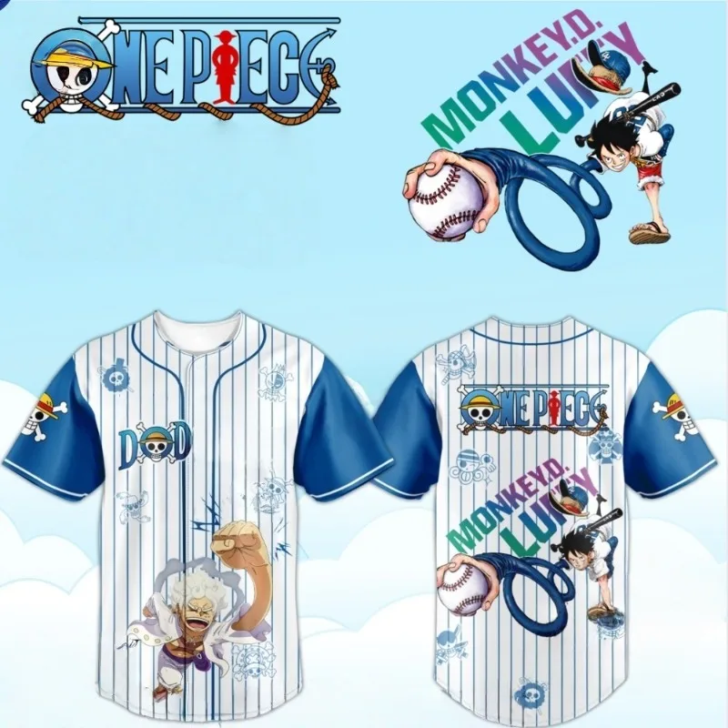 2026 Summer Hot Selling Anime One Piece Luffy Joint Baseball Stripe Shirt T-shirt Adult Children Fashion Sports Leisure Shirt
2026 Summer Hot Selling Anime One Piece Luffy Joint Baseball Stripe Shirt T-shirt Adult Children Fashion Sports Leisure Shirt