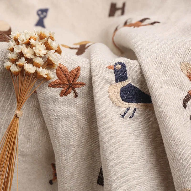 Cotton Linen Fox Little Hedgehog Embroidered Fabric Thick Textile Patchwork Sofa Cover Pillow Tablecloth Crafts Sewing Materials
Cotton Linen Fox Little Hedgehog Embroidered Fabric Thick Textile Patchwork Sofa Cover Pillow Tablecloth Crafts Sewing Materials