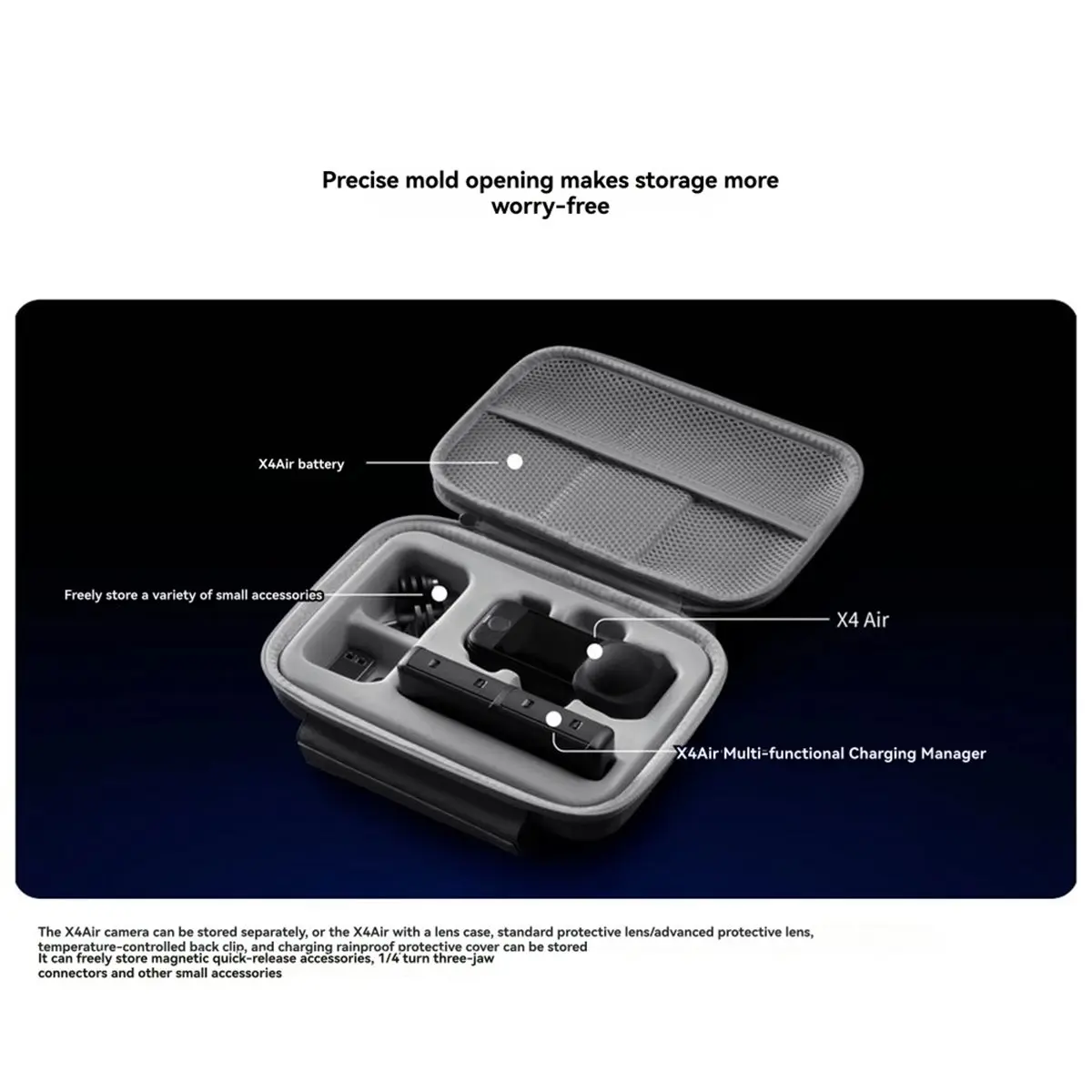 Для X4 Air Чехол для переноски Твердая сумка Портфель для организованного хранения аксессуаров для Air Camera X4
Для X4 Air Чехол для переноски Твердая сумка Портфель для организованного хранения аксессуаров для Air Camera X4