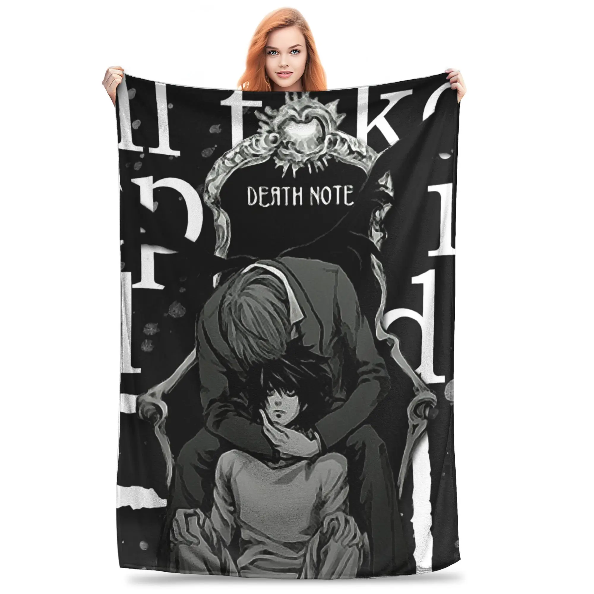 Flannel Throw Blanket L Lawlet death Notes Warm Plush Blankets Soft Bedding for Bed Living room Home Picnic Couch
Flannel Throw Blanket L Lawlet death Notes Warm Plush Blankets Soft Bedding for Bed Living room Home Picnic Couch