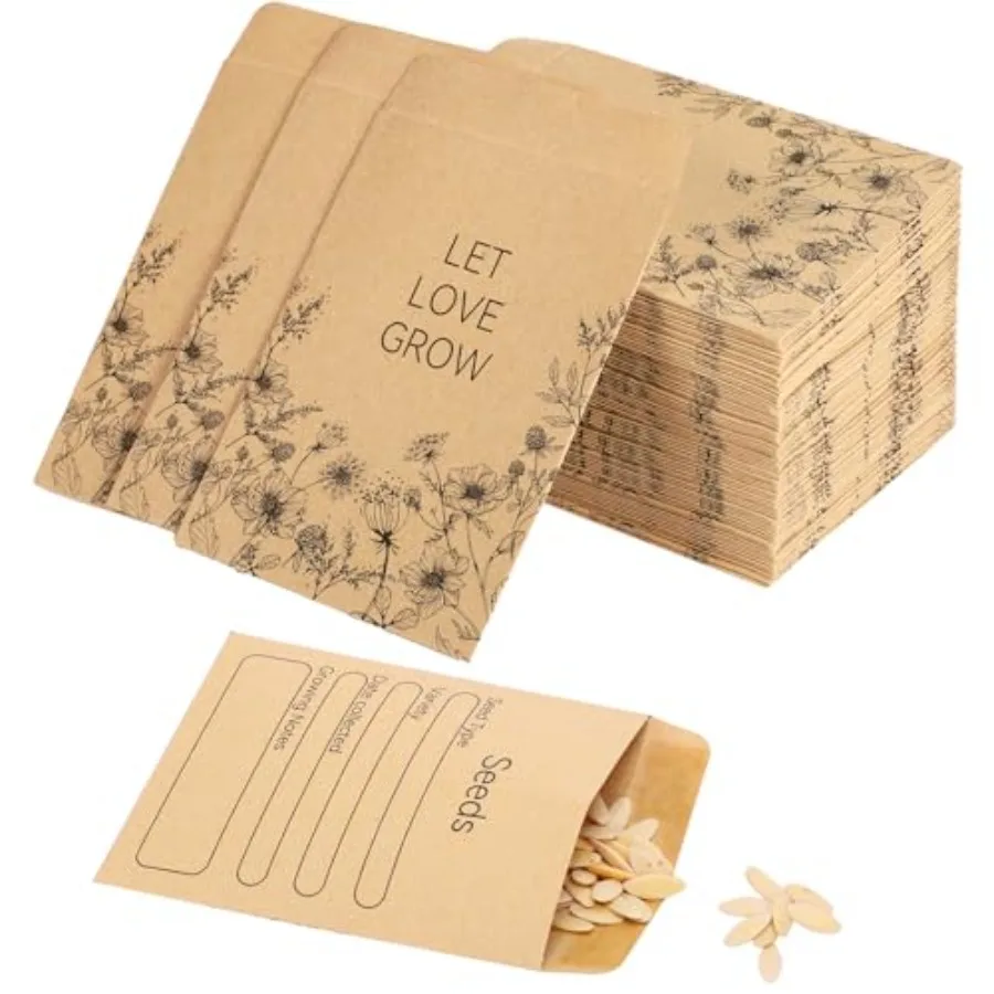 Pieces Seed Envelopes 3.15 x 2.36in Seed Packets Envelope with Preprinted Small Envelope Collecting Template for Flower Vegetab
Pieces Seed Envelopes 3.15 x 2.36in Seed Packets Envelope with Preprinted Small Envelope Collecting Template for Flower Vegetab