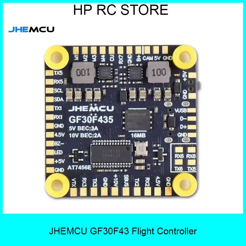 JHEMCU GF30F43 FC w/ ICM42688P – OSD, GPS, 16MB Blackbox, Baro, BEC, 3-6S for FPV Freestyle Drones
JHEMCU GF30F43 FC w/ ICM42688P – OSD, GPS, 16MB Blackbox, Baro, BEC, 3-6S for FPV Freestyle Drones