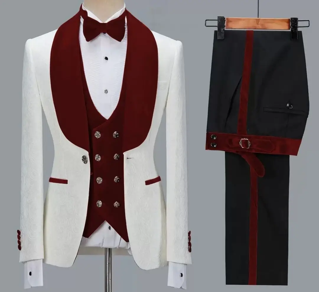 Beige men's suit three piece jacket, trousers and vest customized slim men's Suit Wedding bridegroom best man's suit suit
Beige men's suit three piece jacket, trousers and vest customized slim men's Suit Wedding bridegroom best man's suit suit