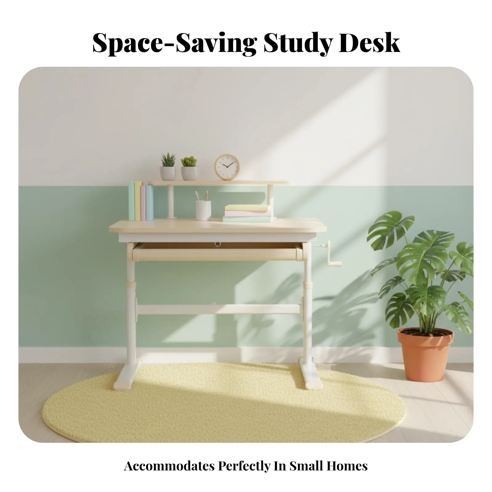 Adjustable Height Desk and Chair Tilting Desktop Adjustable Study Station Built-in Bookstand Safety Rounded Corners
Adjustable Height Desk and Chair Tilting Desktop Adjustable Study Station Built-in Bookstand Safety Rounded Corners