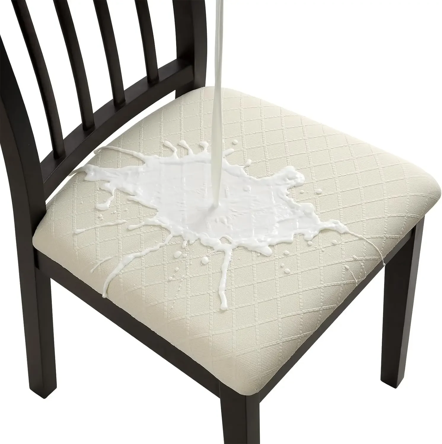 Waterproof Seat Cushion Covers 6 PCS, Stretch Jacquard Dining Chair Slipcovers Washable Removable Protector Beige
Waterproof Seat Cushion Covers 6 PCS, Stretch Jacquard Dining Chair Slipcovers Washable Removable Protector Beige