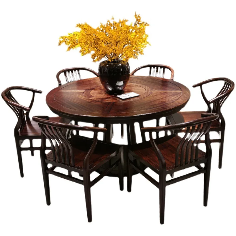ood Dining Table Ebony Round Table Marble Turntable Hotel Clubhouse Villa Model Room Household Combination 
ood Dining Table Ebony Round Table Marble Turntable Hotel Clubhouse Villa Model Room Household Combination