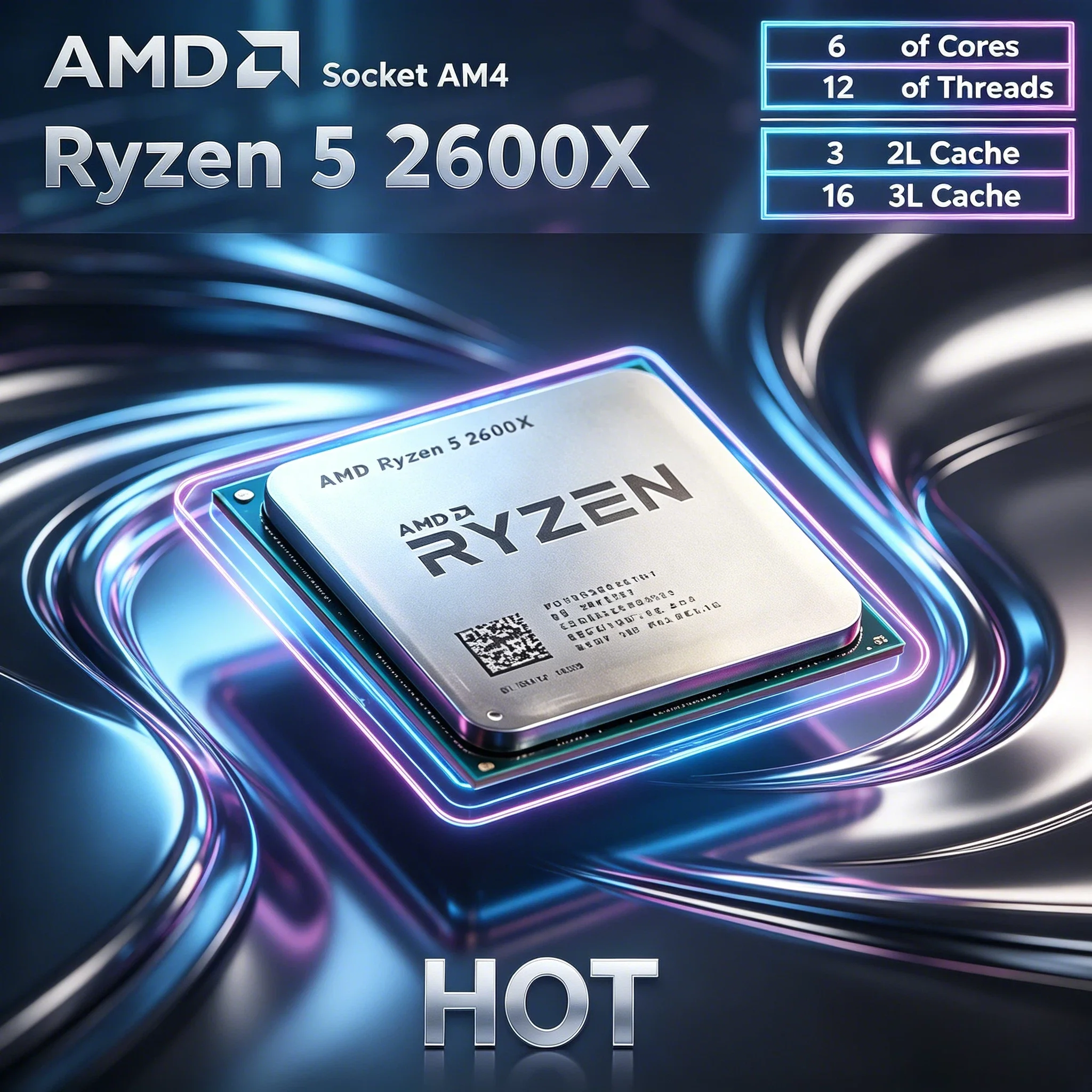 AMD Ryzen 5 2600X 3.6GHz 6C 12T 95W LGA AM4 Gaming CPU Processor Without Package R5 2600X Ultra Fast 4K Plus HD
AMD Ryzen 5 2600X 3.6GHz 6C 12T 95W LGA AM4 Gaming CPU Processor Without Package R5 2600X Ultra Fast 4K Plus HD