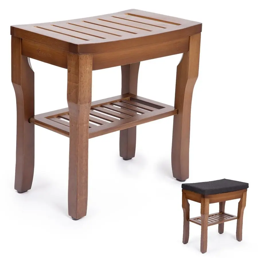 Бамбуковое сиденье для душа с подушкой, табурет для душа с полкой для хранения, легкий, нескользящий, быстродействующий, вместимость 350 фунтов
Бамбуковое сиденье для душа с подушкой, табурет для душа с полкой для хранения, легкий, нескользящий, быстродействующий, вместимость 350 фунтов