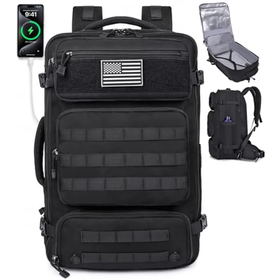 Travel Backpack for Men 40L TSA Approved Carry On Backpack with USB Charging Port Durable Water-resistant Convertible Duffle Lu
Travel Backpack for Men 40L TSA Approved Carry On Backpack with USB Charging Port Durable Water-resistant Convertible Duffle Lu