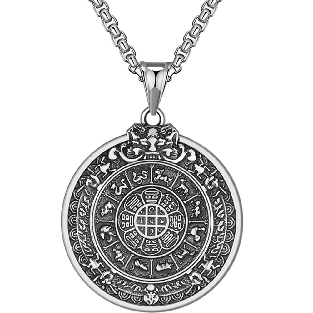 Titanium Steel Zodiac Necklace Pendant Chain Punk Retro Clavicle Vintage Jewelry Treasures Charm Accessories for Men
Titanium Steel Zodiac Necklace Pendant Chain Punk Retro Clavicle Vintage Jewelry Treasures Charm Accessories for Men