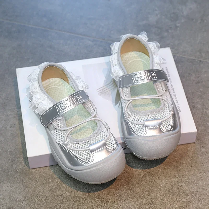 Girls Princess Shoes Toes Capped Air Mesh Breathable Kids Casual Shoes Hook&loop 2025 Summer New Children Flat Shoes Lace Sweet
Girls Princess Shoes Toes Capped Air Mesh Breathable Kids Casual Shoes Hook&loop 2025 Summer New Children Flat Shoes Lace Sweet