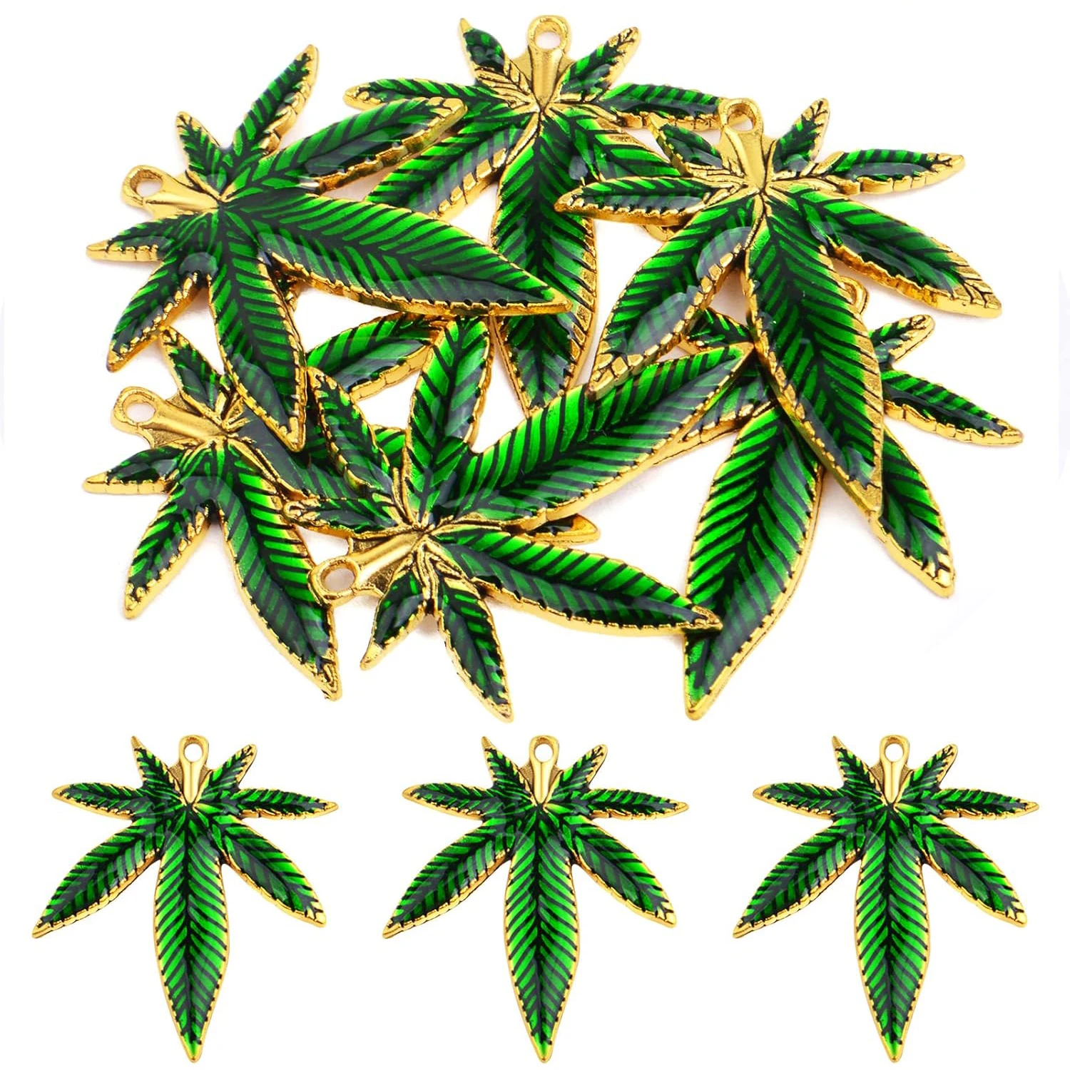 6 шт. подвесок в виде зеленых листьев, из сплава, в форме кленового листа, в форме медицинского конопляного листа, для самостоятельного изготовления ожерелий, серег и ювелирных изделий
6 шт. подвесок в виде зеленых листьев, из сплава, в форме кленового листа, в форме медицинского конопляного листа, для самостоятельного изготовления ожерелий, серег и ювелирных изделий