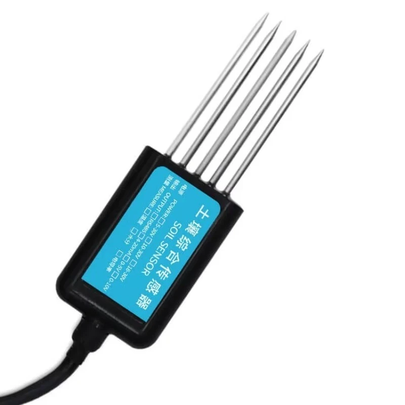 Industrial Soil PH Temperature Humidity EC Probes 4 in 1 Soil Sensor
Industrial Soil PH Temperature Humidity EC Probes 4 in 1 Soil Sensor