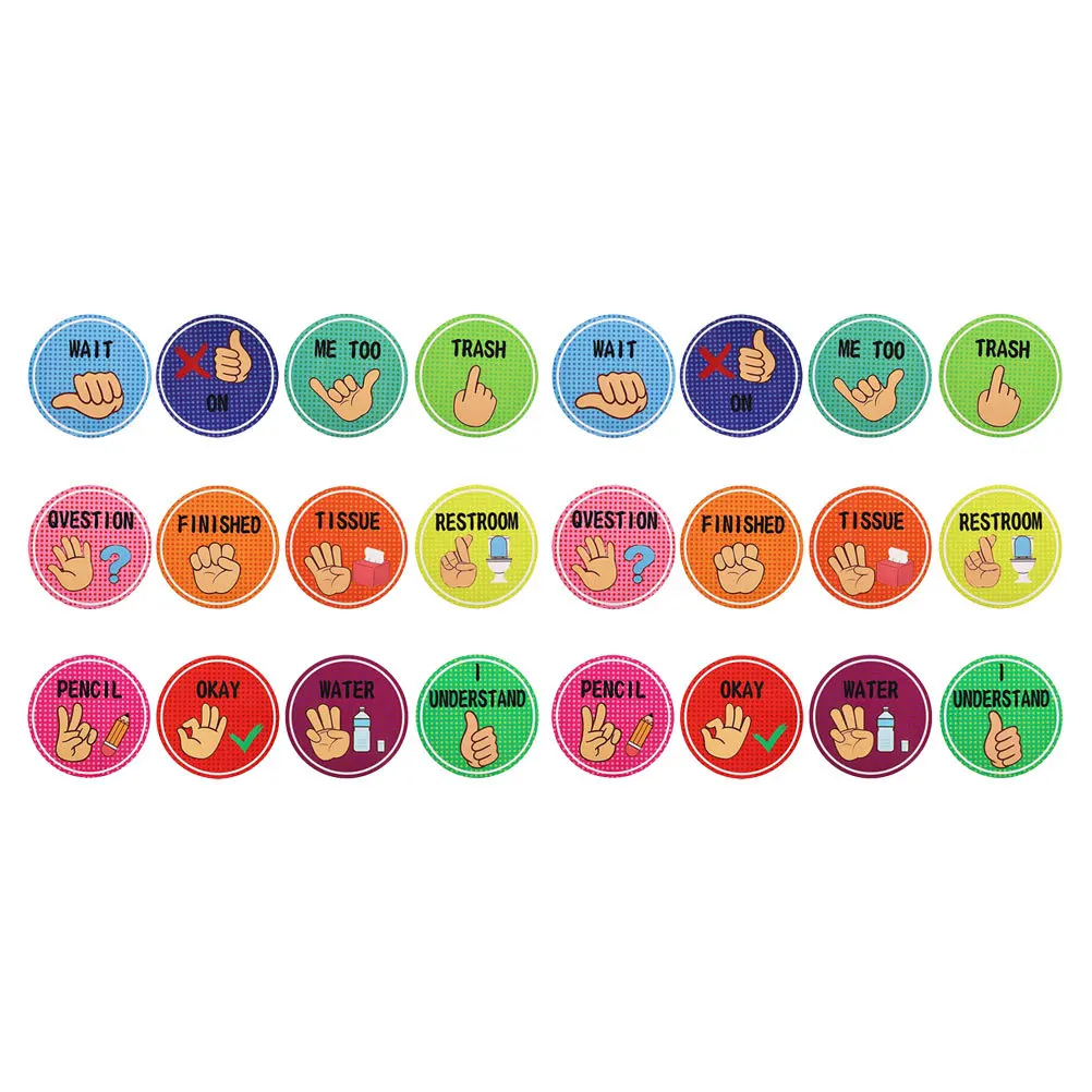 24Pcs Hand Signal Posters Visual Cue Classroom Bulletin Board Nonverbal Communication Tools for Kindergarten Teachers 
24Pcs Hand Signal Posters Visual Cue Classroom Bulletin Board Nonverbal Communication Tools for Kindergarten Teachers