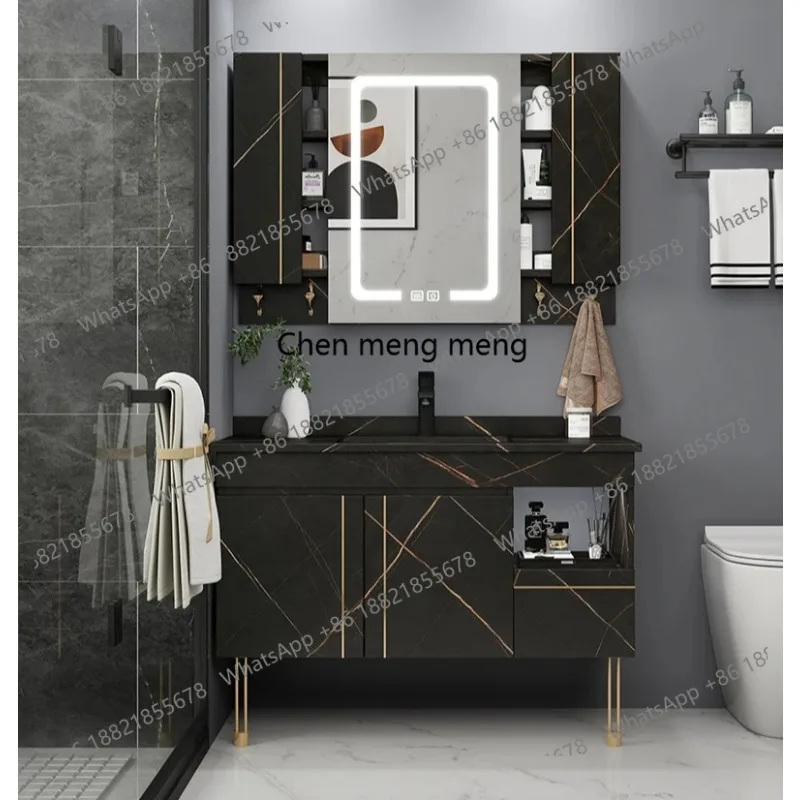 Rock Board Bathroom Cabinet Combination Toiletting Table Full Set Of Modern Minimalist Bathroom Washbasin Handben Bathroom Style
Rock Board Bathroom Cabinet Combination Toiletting Table Full Set Of Modern Minimalist Bathroom Washbasin Handben Bathroom Style