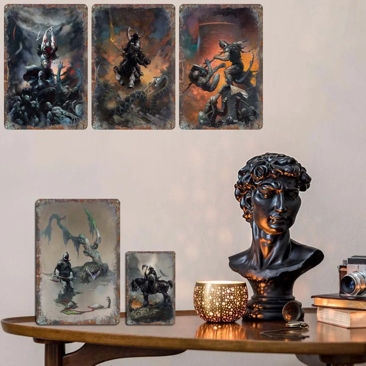 Frank Frazetta Tin Metal Posters House Decor Vintage Metal Signs for Game Room Garage Wall Art Decoration Retro Art of Murals
Frank Frazetta Tin Metal Posters House Decor Vintage Metal Signs for Game Room Garage Wall Art Decoration Retro Art of Murals