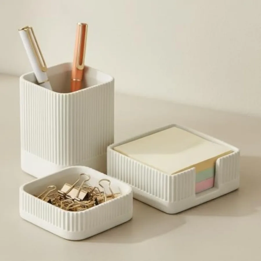 Aesthetic Desk Organizer Set of 3 For Your Office - Sturdy Concrete Desktop Accessories For Women or Men Enhance Any Office Dec
Aesthetic Desk Organizer Set of 3 For Your Office - Sturdy Concrete Desktop Accessories For Women or Men Enhance Any Office Dec