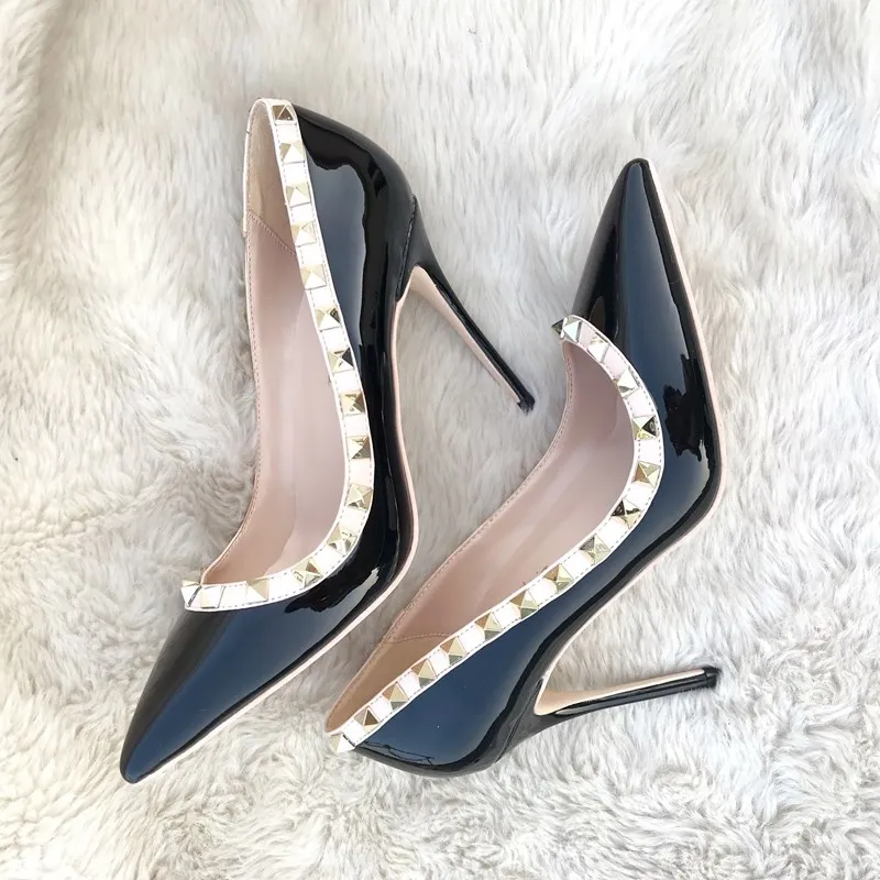 Golden Rivet Women Fashion Shoes Stiletto Thin Super High Heels Pointed Toe Summer Female Pumps Wedding Party Dress Luxury Shoes
Golden Rivet Women Fashion Shoes Stiletto Thin Super High Heels Pointed Toe Summer Female Pumps Wedding Party Dress Luxury Shoes