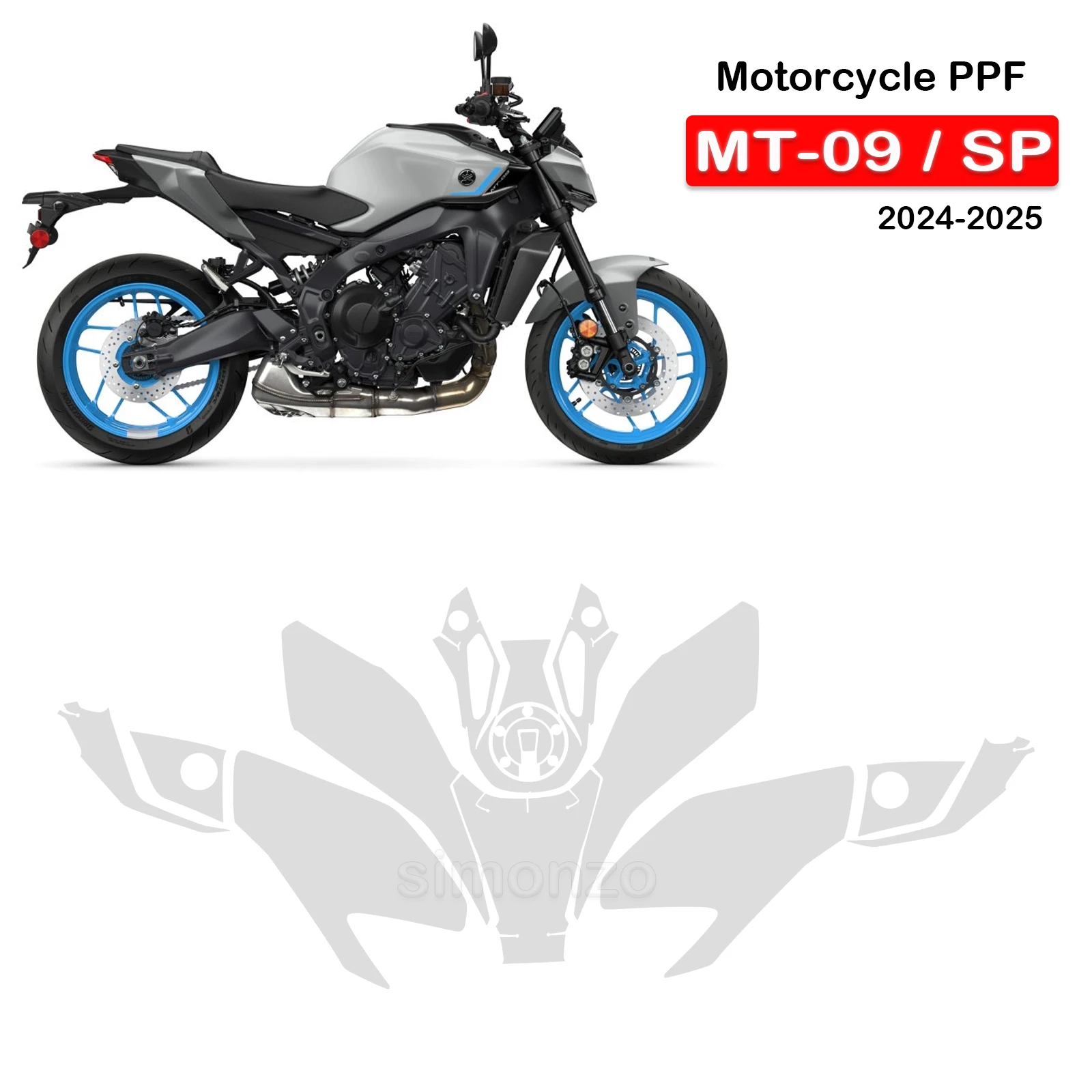 MT09 SP TPU Motorcycle PPF For Yamaha MT09 Paint Protection Film MT 09 PPF Protection Fairing Real Material Kit 2024-2025
MT09 SP TPU Motorcycle PPF For Yamaha MT09 Paint Protection Film MT 09 PPF Protection Fairing Real Material Kit 2024-2025