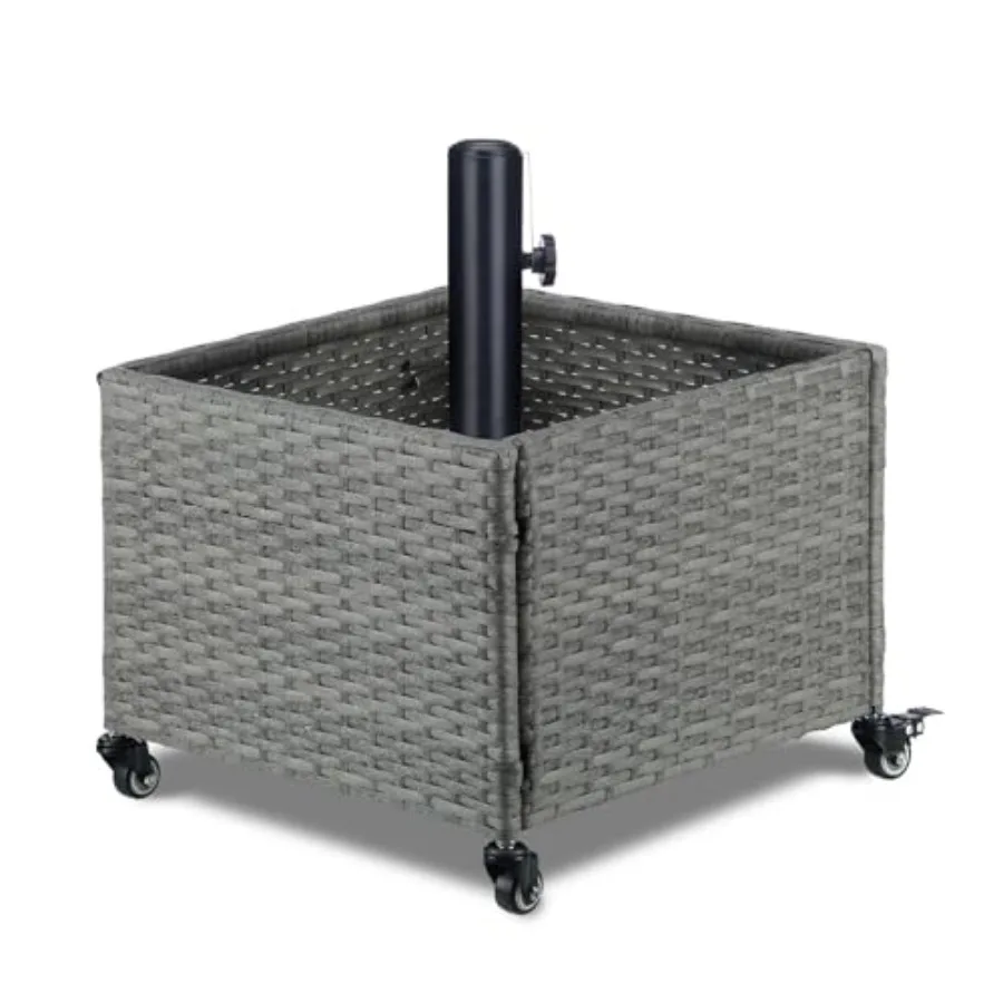 Outdoor Umbrella Base with Fillable Planter Box Heavy Duty Patio Umbrella Stand with 4 Wheels Rolling Umbrella Holder for Outdo
Outdoor Umbrella Base with Fillable Planter Box Heavy Duty Patio Umbrella Stand with 4 Wheels Rolling Umbrella Holder for Outdo